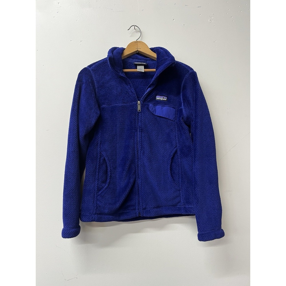 Patagonia Women's Jacket Blue Size Small Full-Zip Re-Tool Fuzzy Fleece